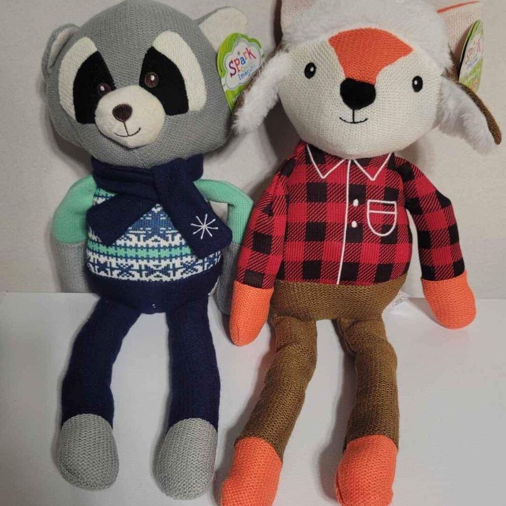 holiday rattle plush animals